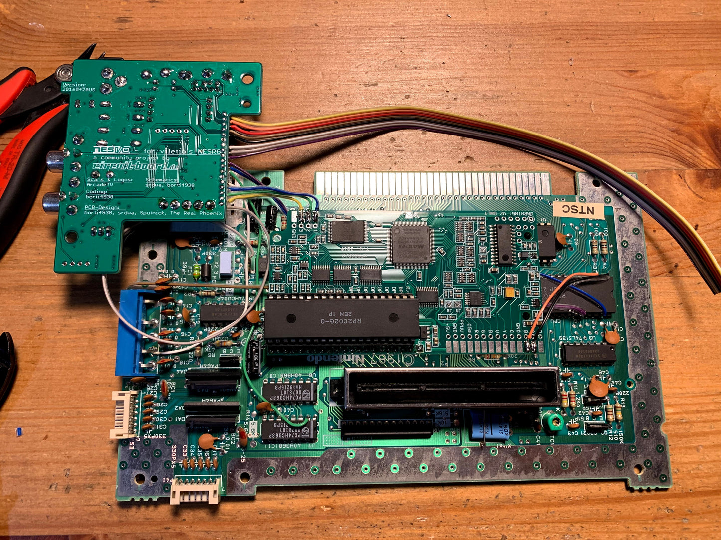 NES Console with NESRGB Installed