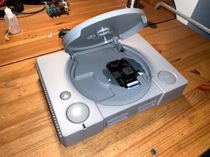 PlayStation console with XStation Optical Disc Emulator