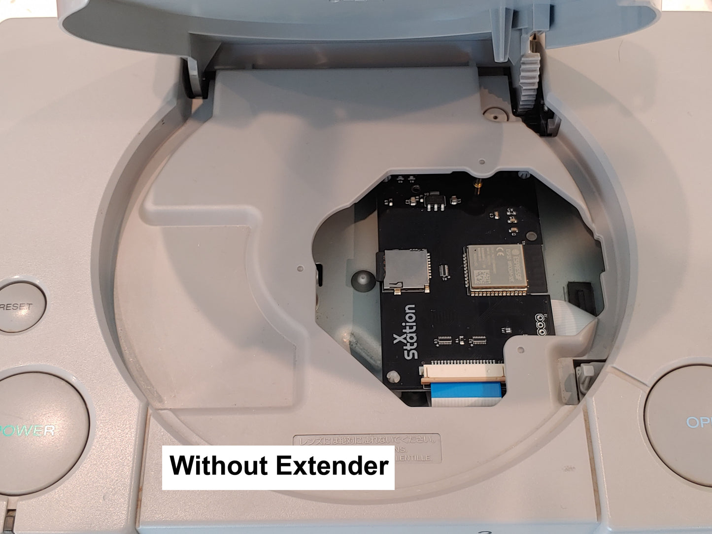 PlayStation console with XStation Optical Disc Emulator